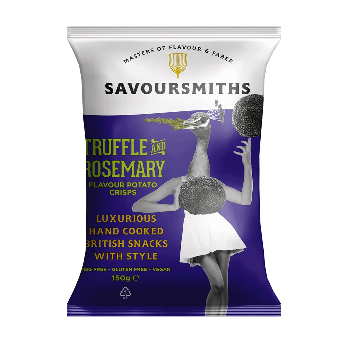 Savoursmiths Truffle & Rosemary Potato Crisps 40g - Case of 24