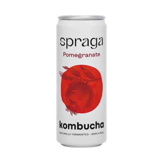Spraga Organic Pomegranate Kombucha Drink 12 x 330ml - FODA Warehouse