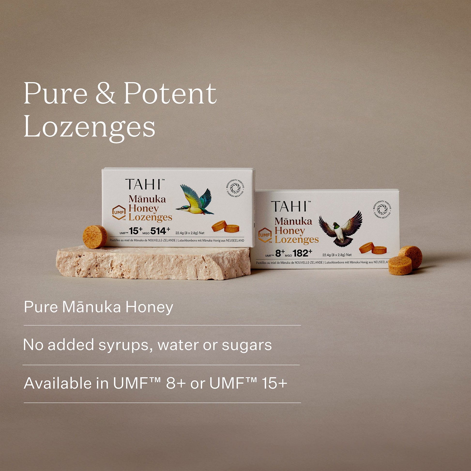 TAHI - Mānuka Honey Lozenges UMF 8+ MGO 182+ 8 Lozenges Per Pack - FODA Warehouse