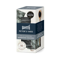 Case of 12 x 90g Sourdough Crispbread Charcoal & Rye - Mini from Peter's Yard.