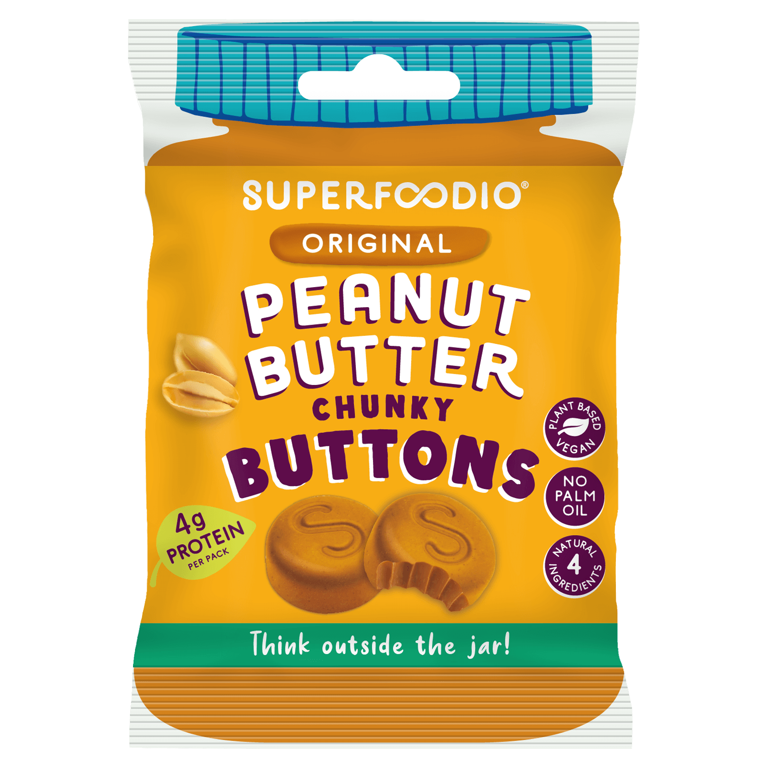 Superfoodio - Original Peanut Butter Buttons 15 x 20g – FODA Warehouse