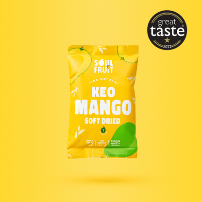 Soul Fruit Wholesale - Soft Dried Keo Mango 10 x 20g Great Taste Award Winner 2022