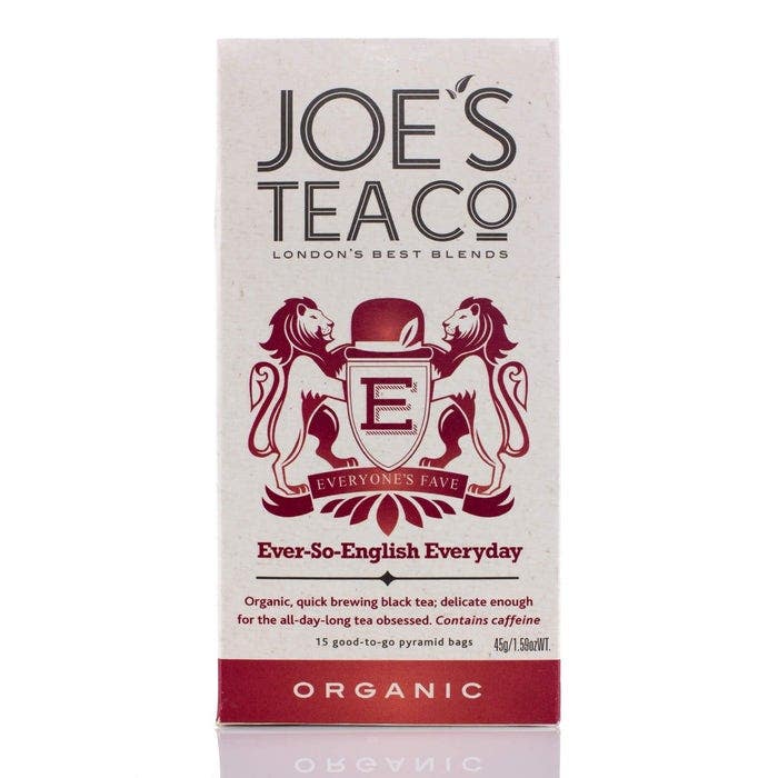 Case of 6 x 15 Teabags Organic Ever-So-English Everyday Tea from Joe's Tea Co.