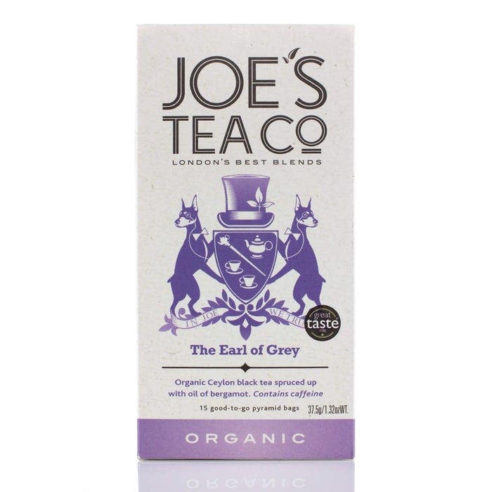 Case of 6 x 15 Teabags Organic The Earl of Grey Tea from Joe's Tea Co.
