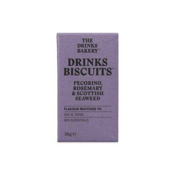 Case of 8 x 36g Pecorino, Rosemary & Scottish Seaweed 'Perfect Serve' Biscuits from The Drinks Bakery.